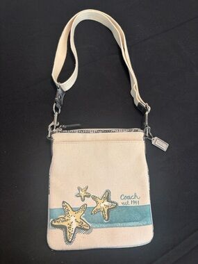 Pre- Owned Coach Starfish Limited Edition Canvas Crossbody Bag